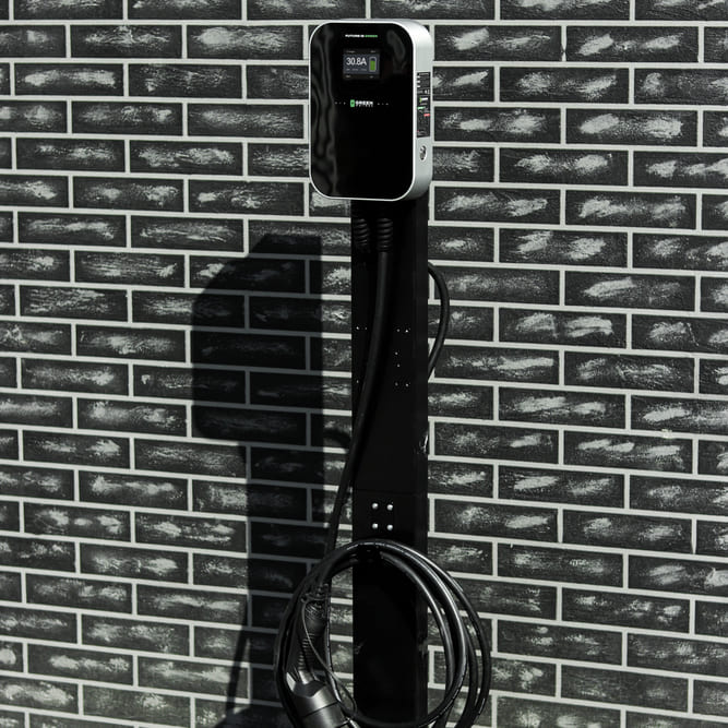 green wallbox stacja ladowania do samochodow elektrycznych