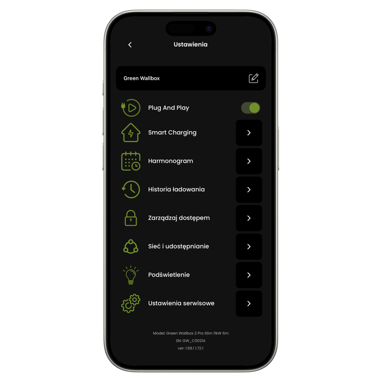 green wallbox 2 pro aplikacja mobilna